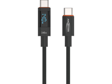 ANSMANN Câble données & charge avec écran, anthracite, 1,2 m