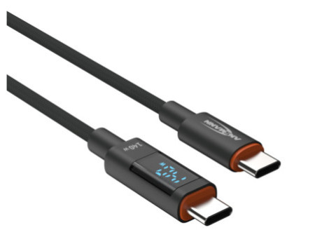 ANSMANN Câble données & charge avec écran, anthracite, 2,0 m