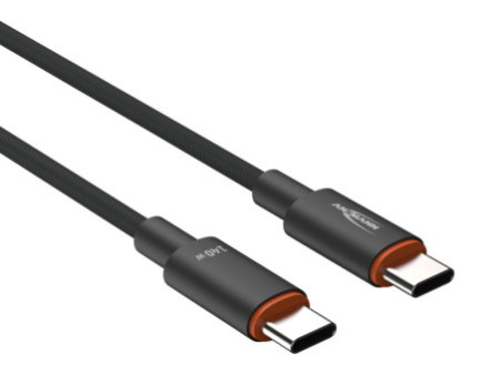 ANSMANN Câble de données et de charge, anthracite, 0,6 m