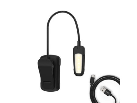 ANSMANN Lampe de chevet LED BOOK LIGHT, rechargeable, noir