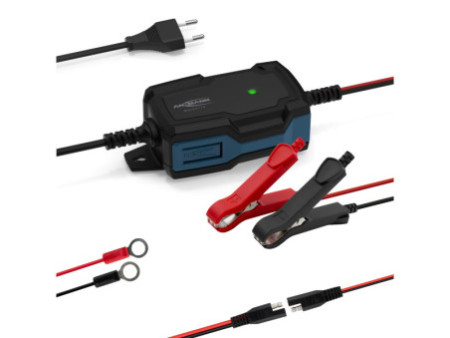 ANSMANN Chargeur pour batterie BC, 6-12V/1A, noir/bleu