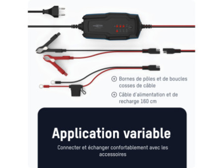 ANSMANN Chargeur de batterie BC, 6-12V/2A, noir/bleu