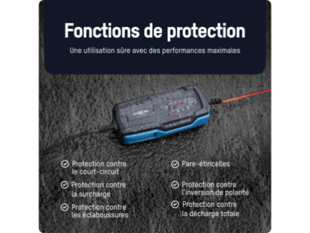 ANSMANN Chargeur de batterie BC, 6-12V/4A, noir/bleu