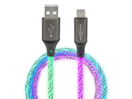 ANSMANN Câble de données & de charge, LED, USB-A/USB-C mâles