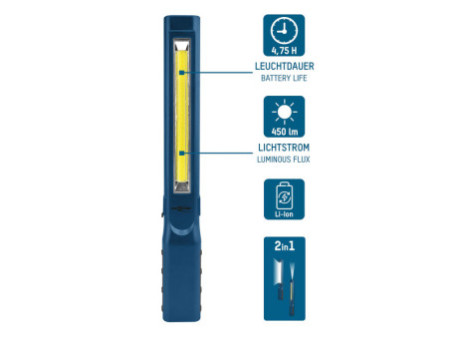ANSMANN Lampe d'atelier à LED WL450R slim, bleu/noir