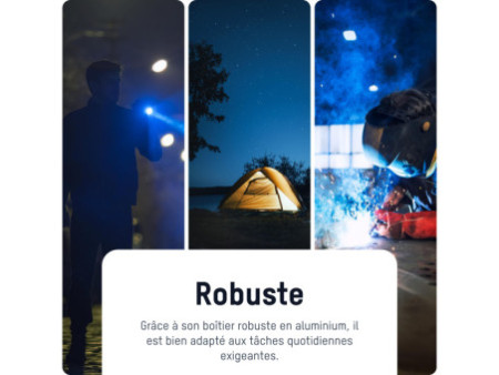 ANSMANN Lampe porte-clés ML400R avec fonction boost, noir