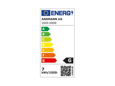 ANSMANN Lampadaire d'angle à LED, hauteur: 1.400 mm, noir