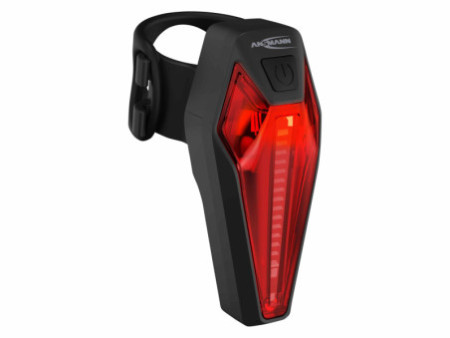 ANSMANN Feu arrière LED pour vélo avec fonction de feu stop