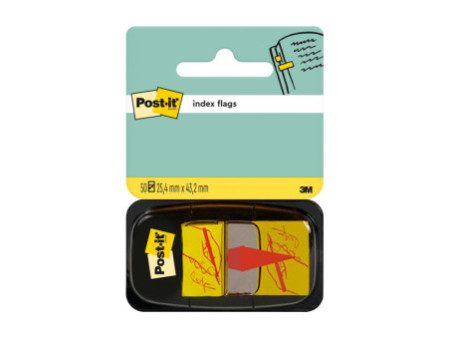 Post-it Marque-pages Index Symbole 'signature', jaune