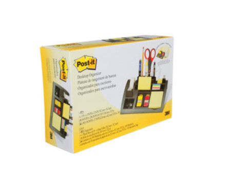 Post-it Organiseur de bureau, argent, équipé