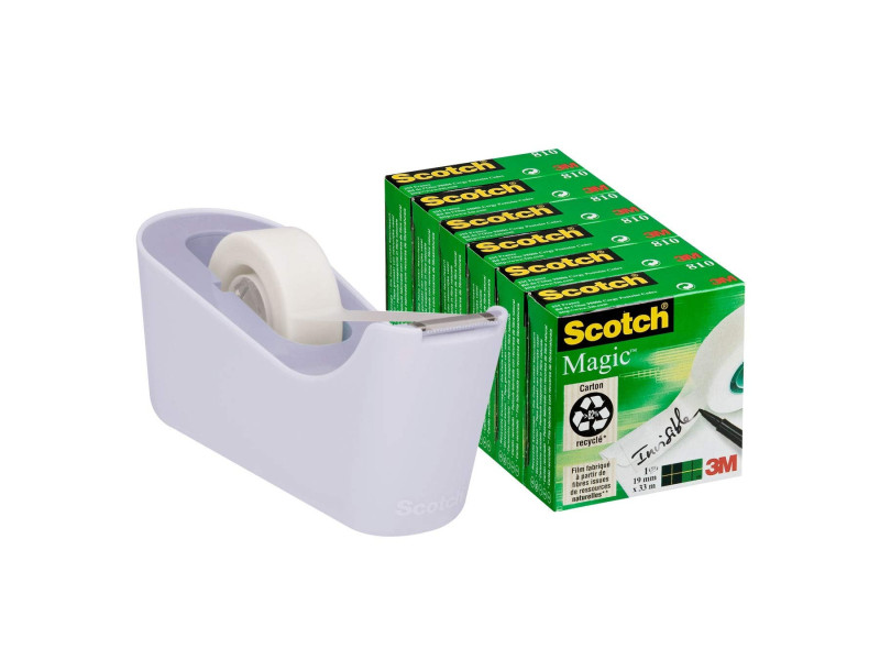 3M Scotch Dévidoir de bureau multipack C18, lavande