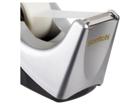 3M Scotch Dévidoir de bureau C60, rabattable, noir / argent