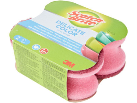 Scotch-Brite Eponge universelle Delicate Color Comfort, rose
