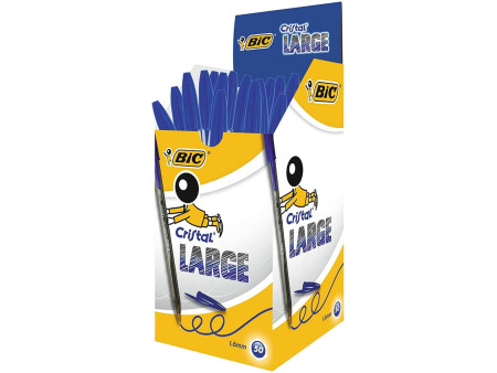 BIC Stylo à bille Cristal Large, bleu