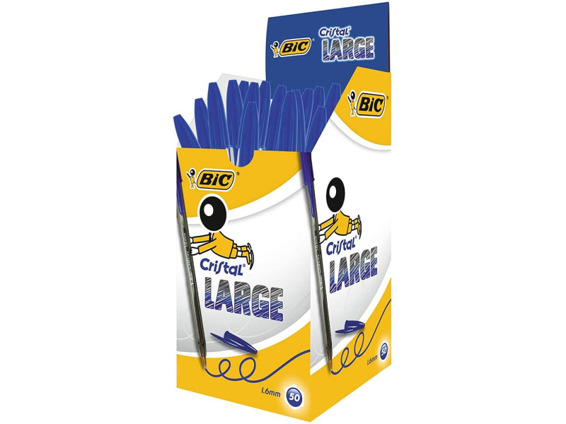 BIC Stylo à bille Cristal Large, bleu