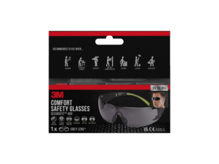 3M Lunettes de protection SecureFit SF400GC1, teinte : gris