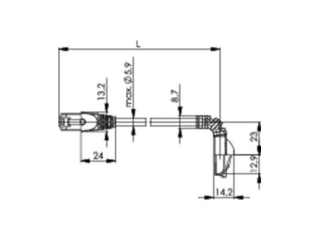Telegärtner câble réseau, cat.6A (profond), S/FTP, 0,5 m,