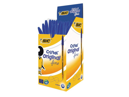 BIC Stylo à bille Cristal Fine, bleu