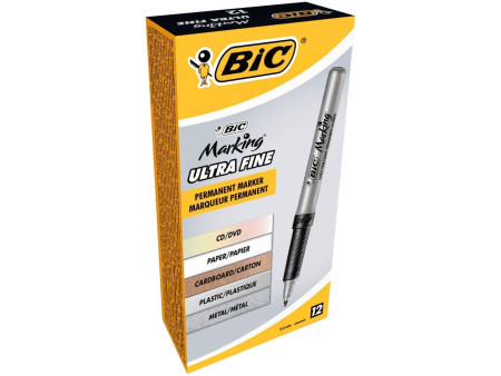 BIC Marqueur pour CD/DVD Marking Ultra Fine, permanent, noir