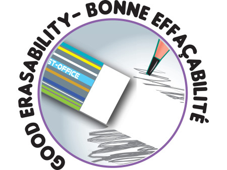 BIC Gomme en plastique Plast-Office, présentoir de table