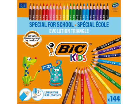 BIC KIDS Crayon de couleur triangulaire Evolution Triangle,
