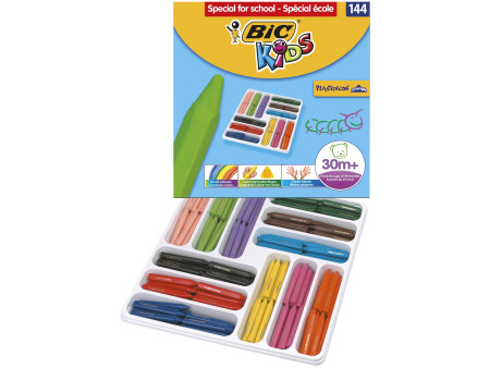 BIC Crayon de cire Plastidecor Triangle, garniture scolaire