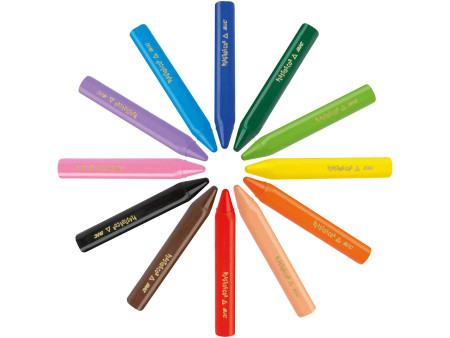 BIC Crayon de cire Plastidecor Triangle, garniture scolaire