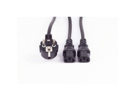 shiverpeaks BASIC-S Câble d'alimentation Y, noir, 1,8 m