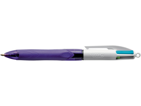 BIC Stylo à bille rétractable 4 Colours Grip Fun