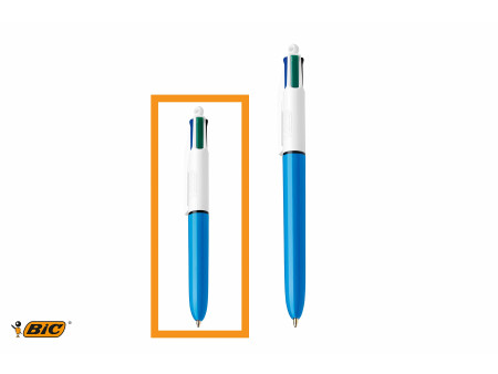 BIC Stylo à bille rétractable 4 Colours mini, largeur du