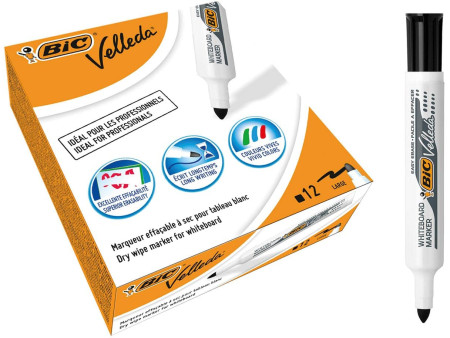 BIC Marqueur pour tableau blanc Velleda 1711, pointe ogive,