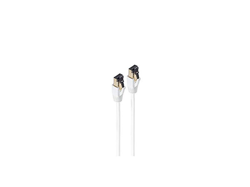 shiverpeaks BASIC-S Câble patch, Cat. 8, F/FTP, 1,0 m, blanc