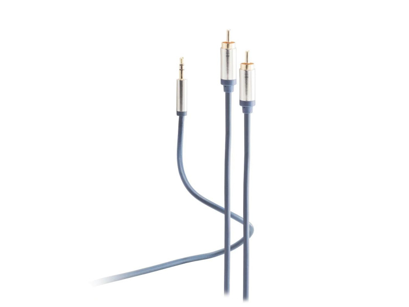 FLEXLINE Cordon audio, 2x fiche RCA - jack 3,5 mm mâle