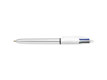 BIC Stylo à bille 4 Colours Shine, 0,32 mm, argent