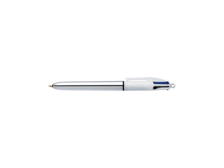 BIC Stylo à bille 4 Colours Shine, 0,32 mm, argent