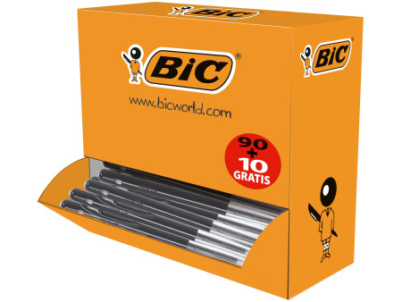 BIC Stylo à bille rétractable M10 clic, VALUE PACK, noir