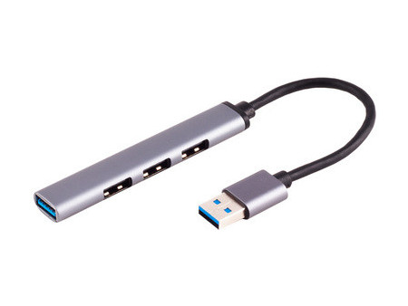 shiverpeaks Hub BASIC-S USB-A 3.0, 4 connexions, ALU, mince