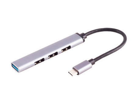 shiverpeaks Hub BASIC-S USB-C 3.0, 4 connexions, ALU, mince