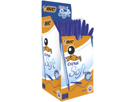 BIC Stylo à bille Cristal Soft, bleu