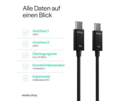 FLEXLINE Câble de raccordement USB, USB-A - USB-B, noir