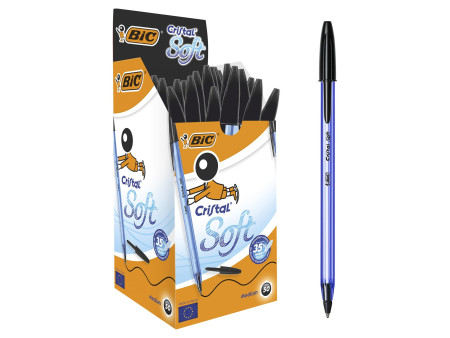 BIC Stylo à bille Cristal Soft, noir