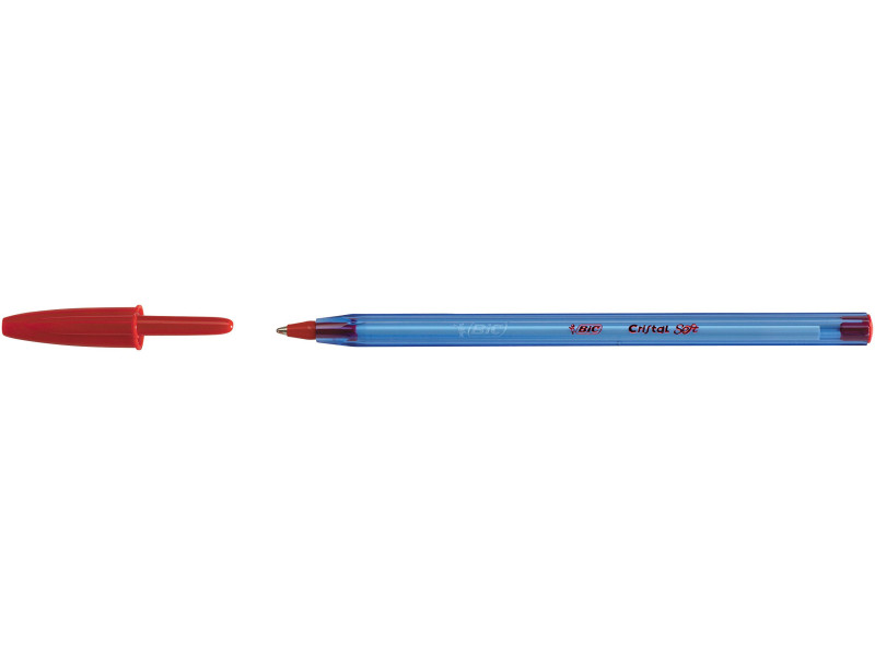 BIC Stylo à bille Cristal Soft, rouge