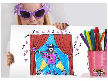 BIC KIDS Feutre Visa, Class Pack de 144 pièces