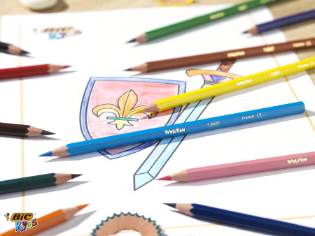 BIC KIDS Crayons de couleur Evolution ecolutions, boîte de