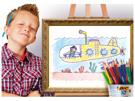 BIC KIDS Crayons de couleur Evolution ecolutions, boîte en