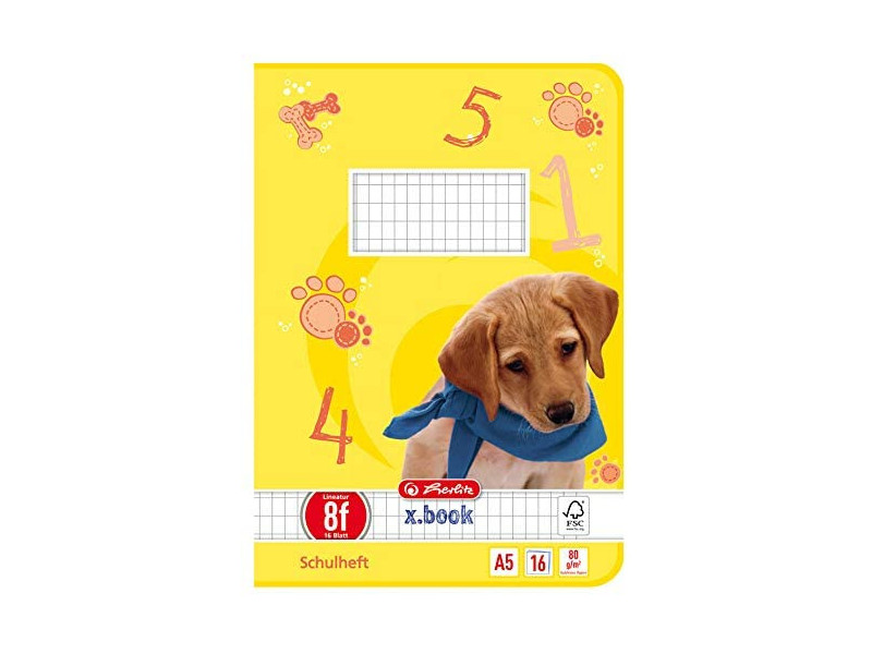 herlitz Cahier x.book, A5, linéature 8f / rectangles
