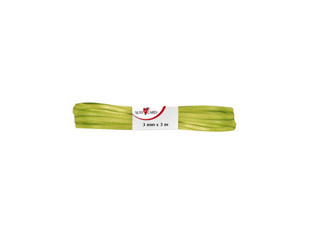 SUSY CARD Ruban cadeau 'double satin', 3 mm x 3 m, vert