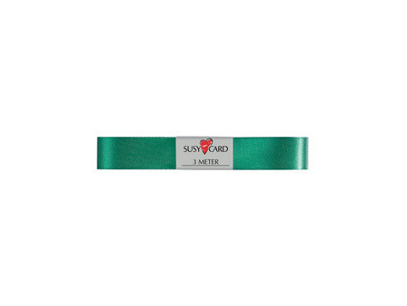 SUSY CARD Ruban cadeau 'double satin', 15 mm x 3 m, bleu