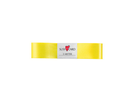 SUSY CARD Ruban cadeau 'double satin', 25 mm x 3 m, bleu