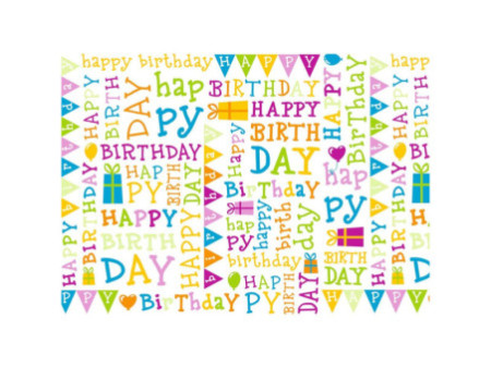 SUSY CARD Film cadeau 'Birthday', 30 microns, sur rouleau